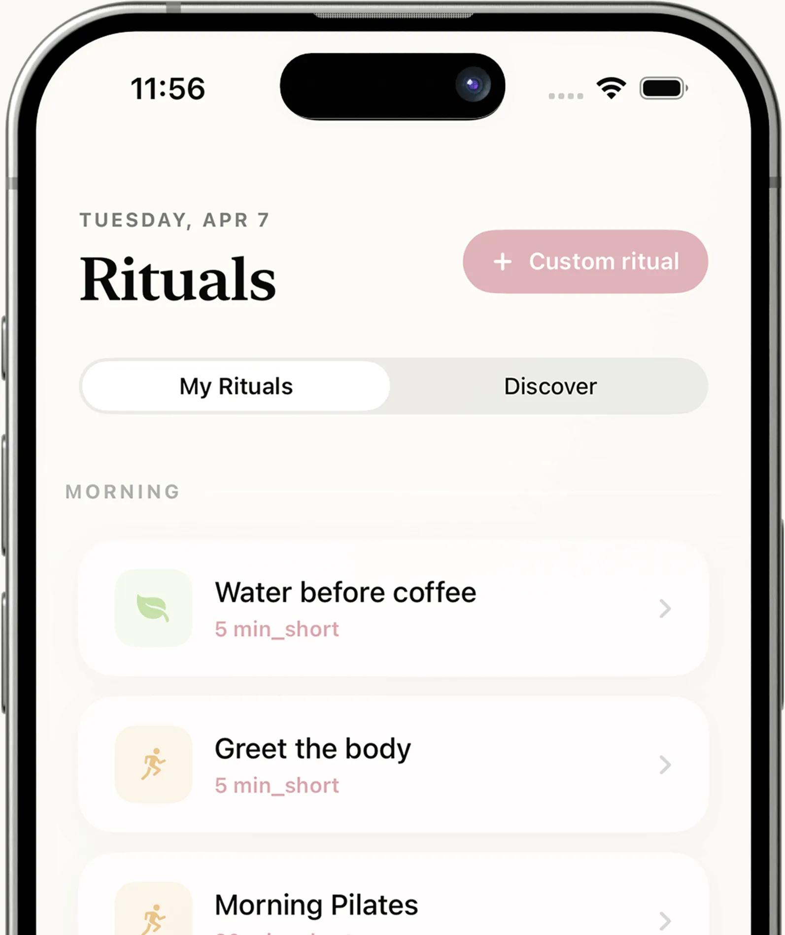 Morning rituals